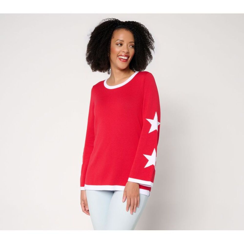 Belle by Kim Gravel Women's Top Sweater Sz L Make Your Selection: Red A726371